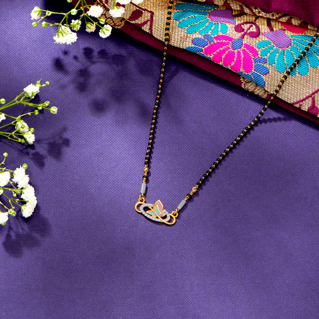 Forever Yours Yellow Gold Modern Mangalsutra For Women