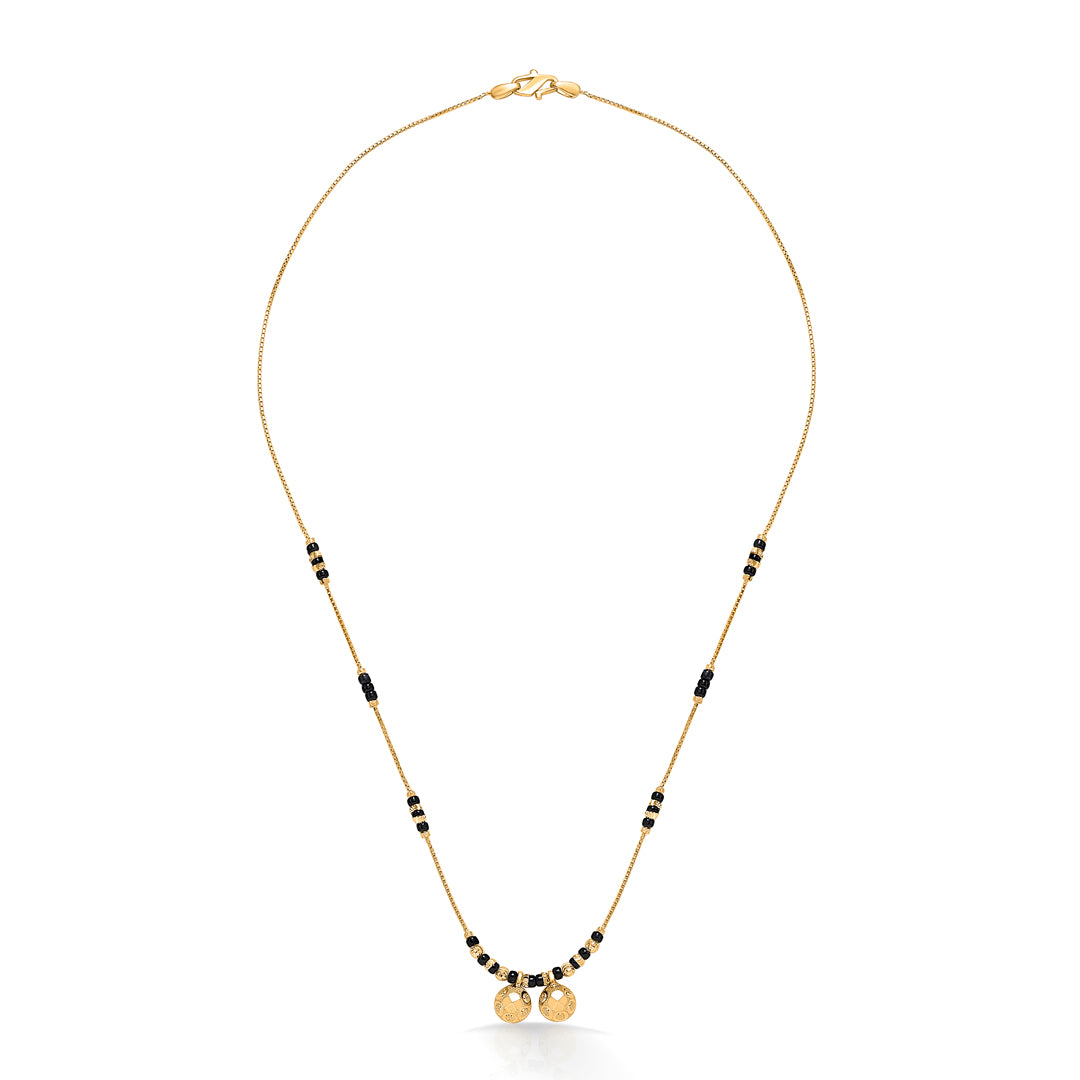 anand watimani yellow gold wati mani mangalsutra for women