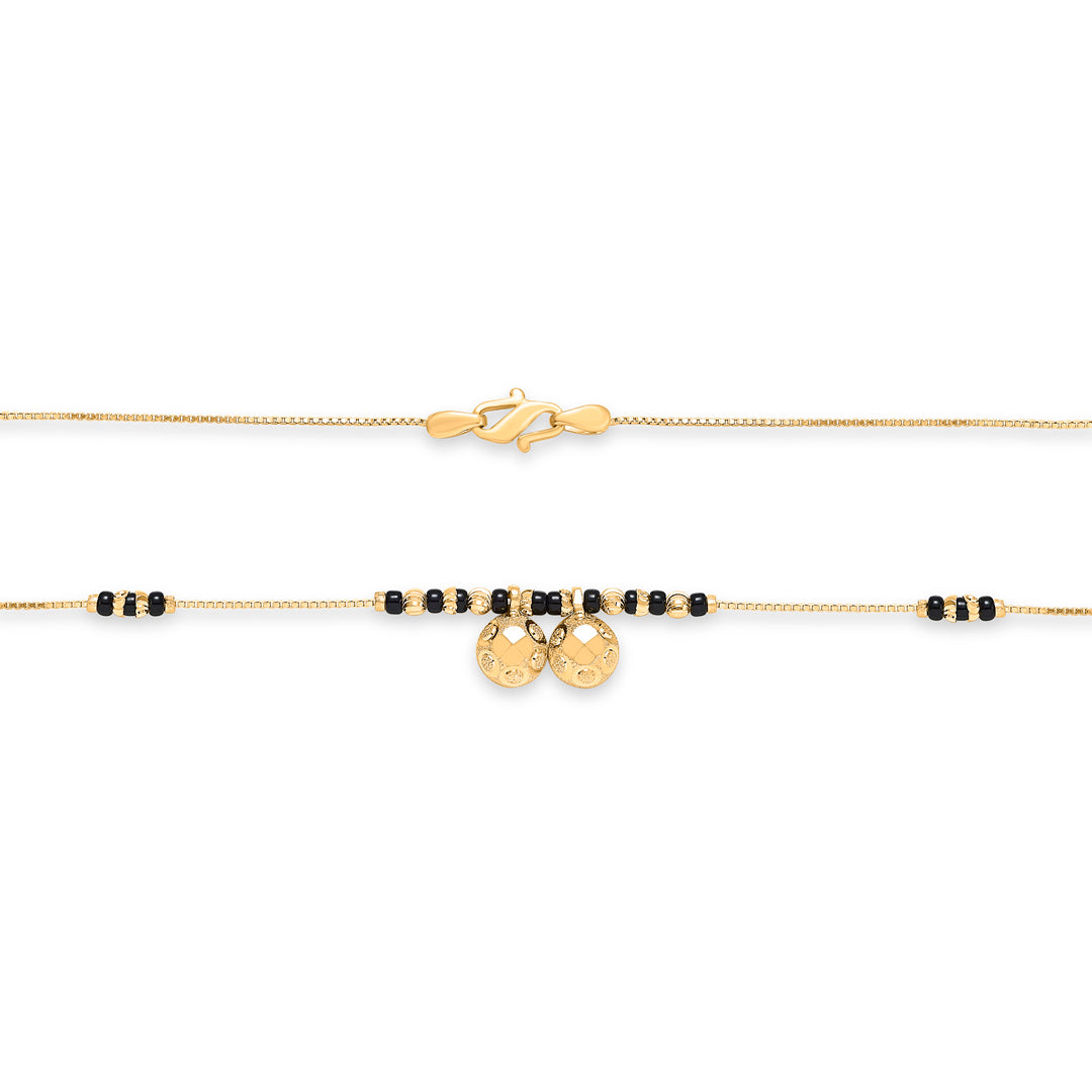 anand watimani yellow gold wati mani mangalsutra for women