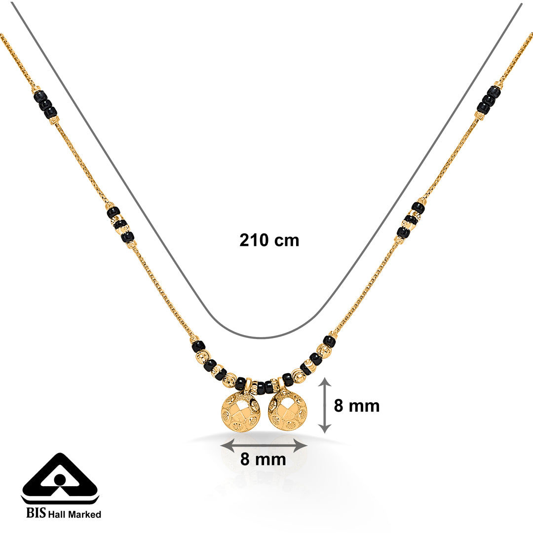 anand watimani yellow gold wati mani mangalsutra for women