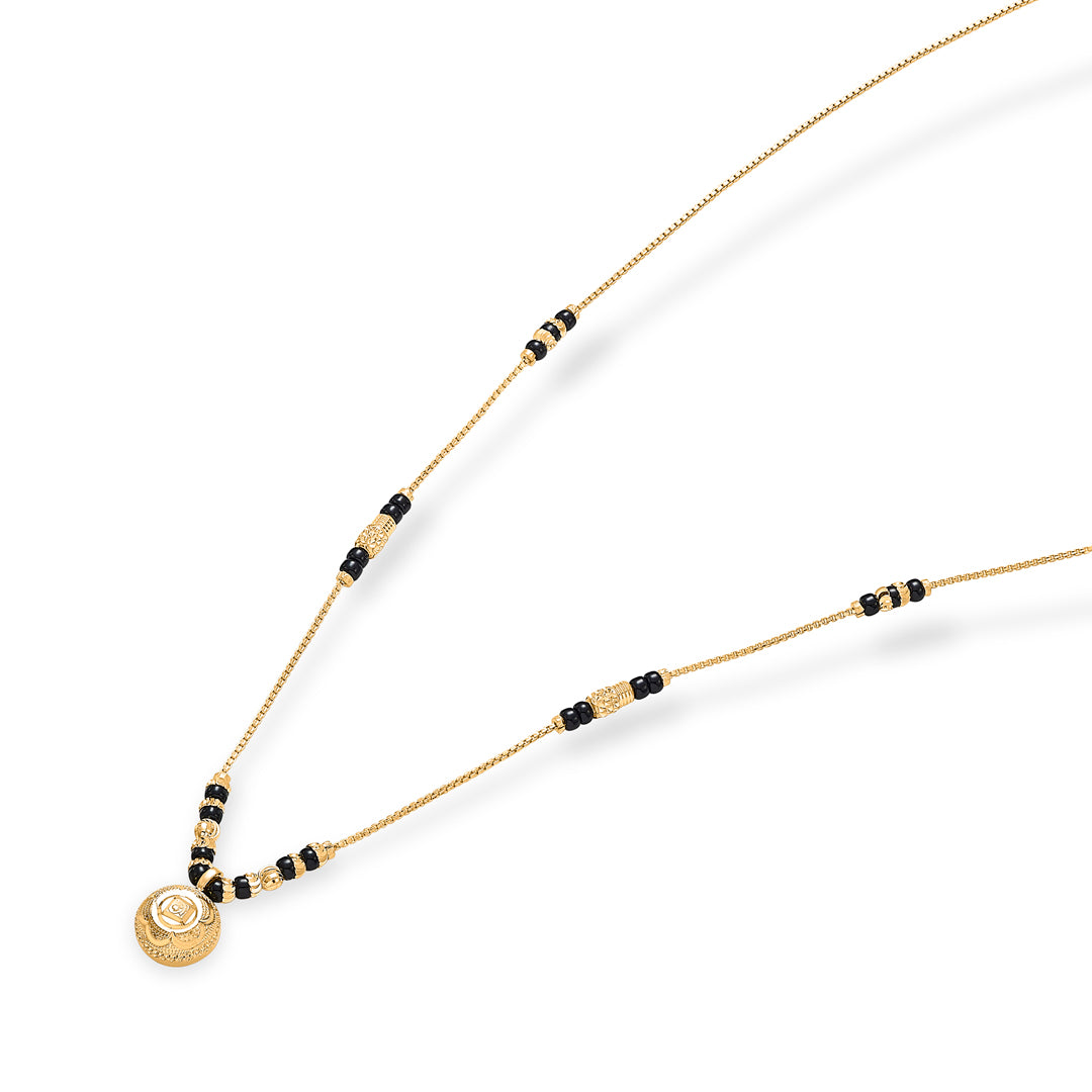 wati vedika yellow gold wati mani mangalsutra for women