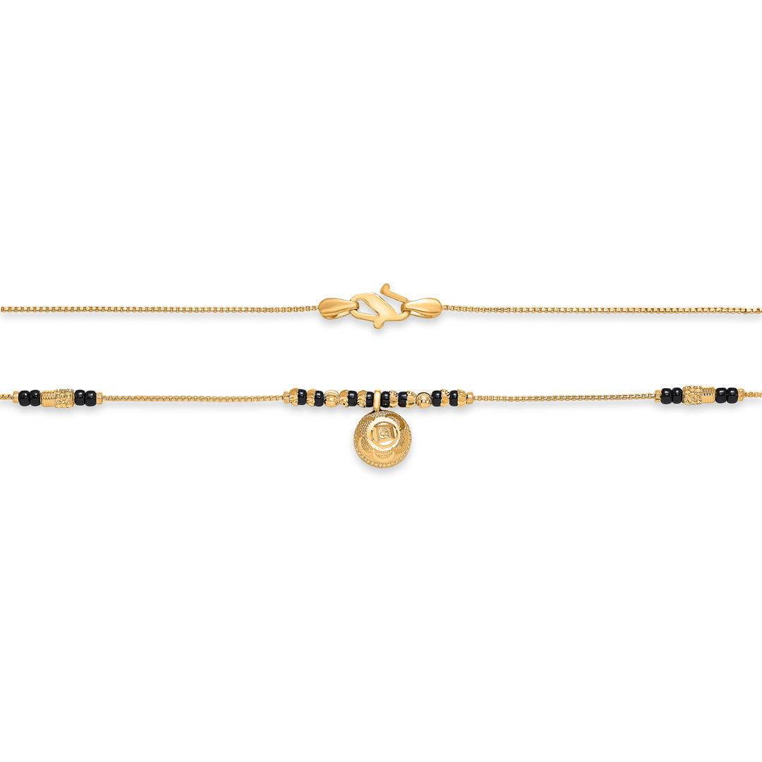 wati vedika yellow gold wati mani mangalsutra for women