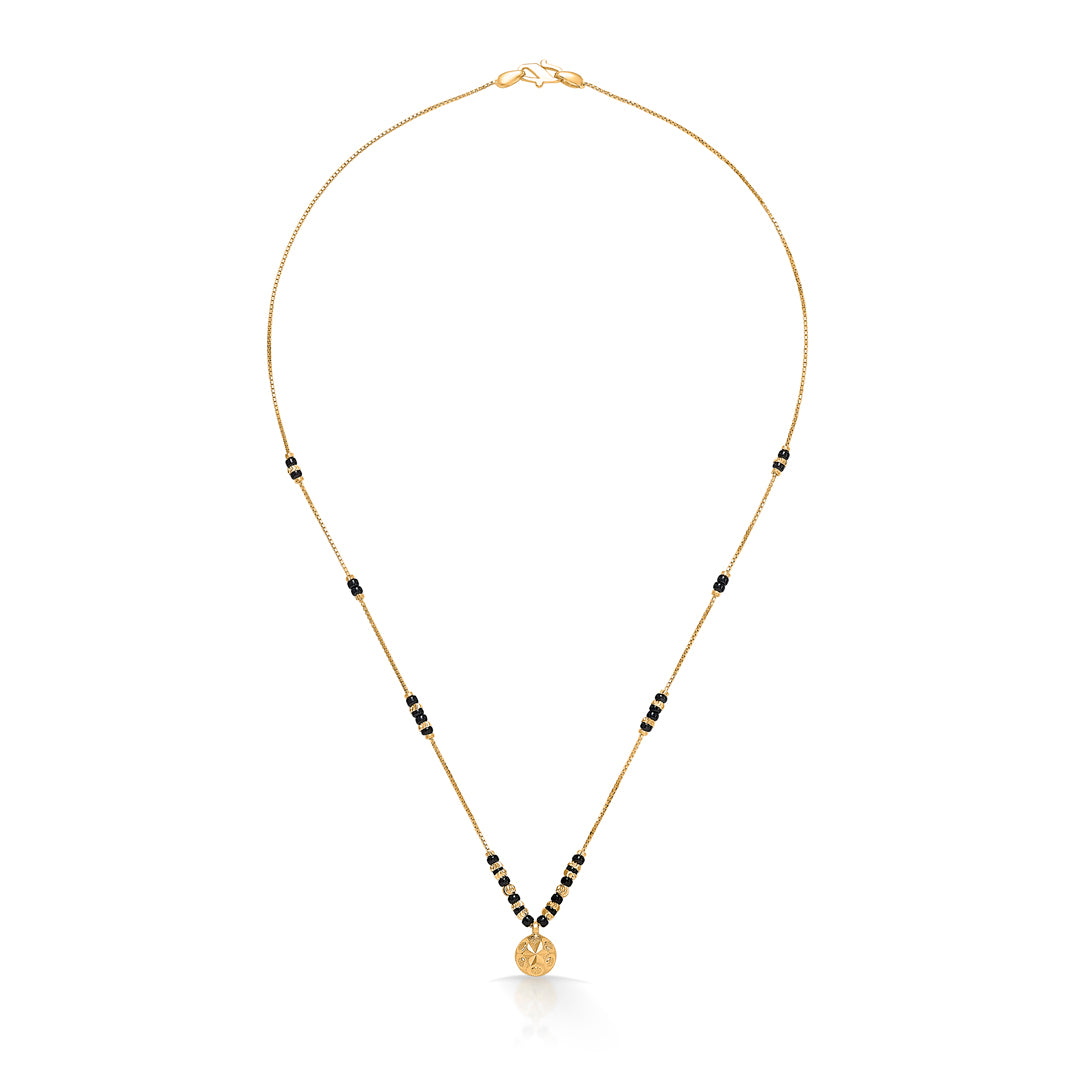 Elegant Legacy Yellow Gold Wati Mani Mangalsutra For Women