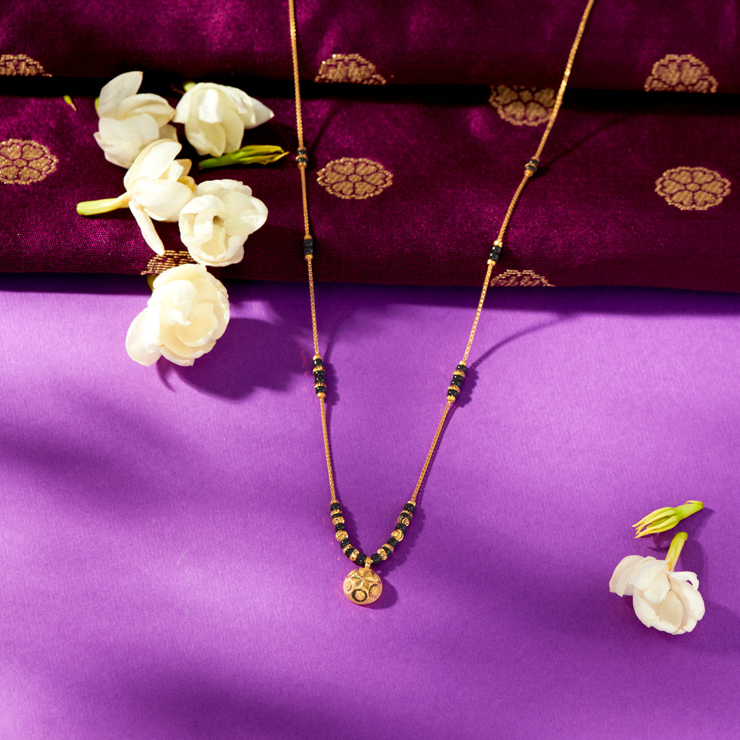 Elegant Legacy Yellow Gold Wati Mani Mangalsutra For Women