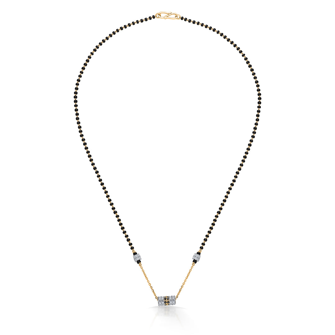 Contempo Charm Yellow Gold Modern Mangalsutra For Women