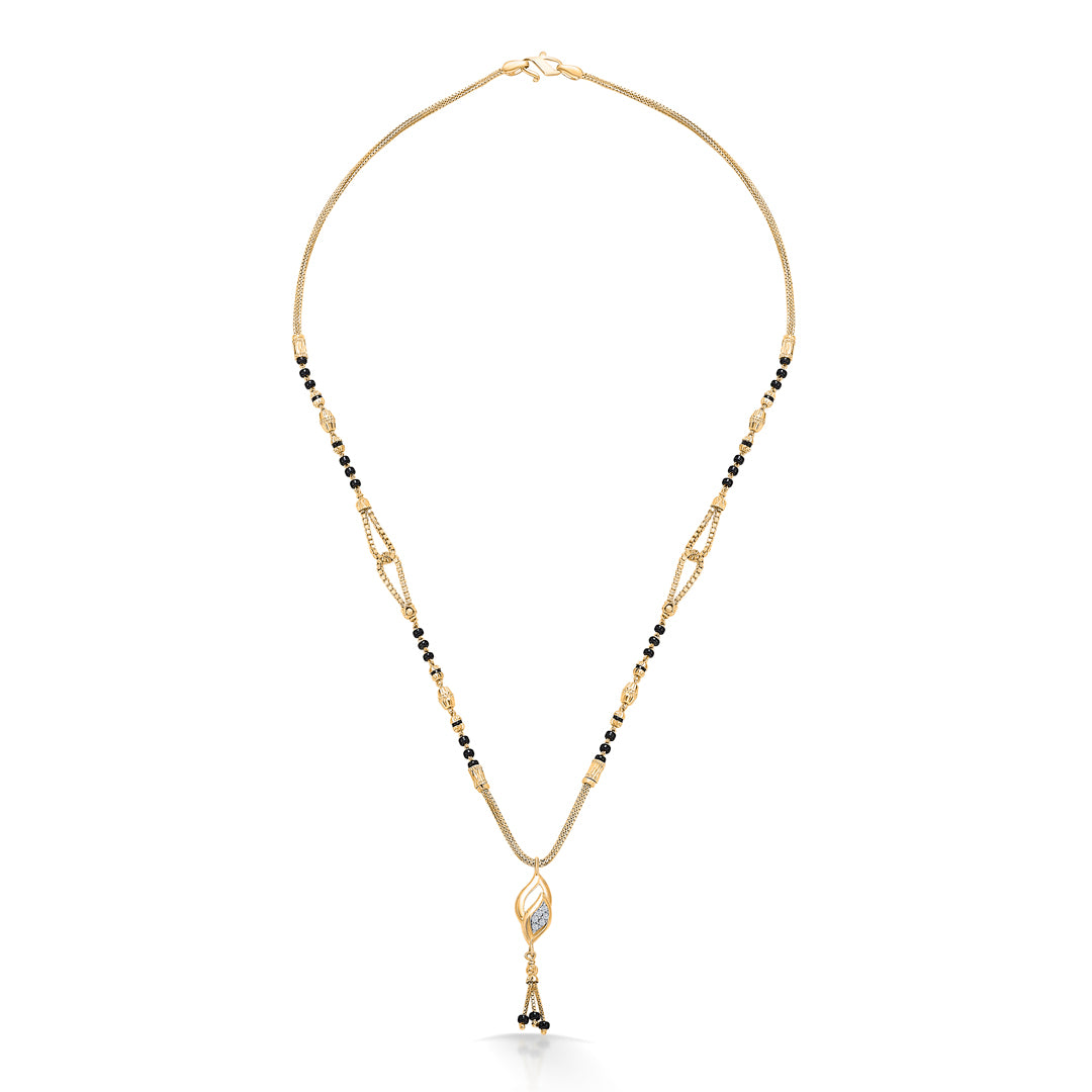 Metro Grace Yellow Gold Modern Mangalsutra For Women