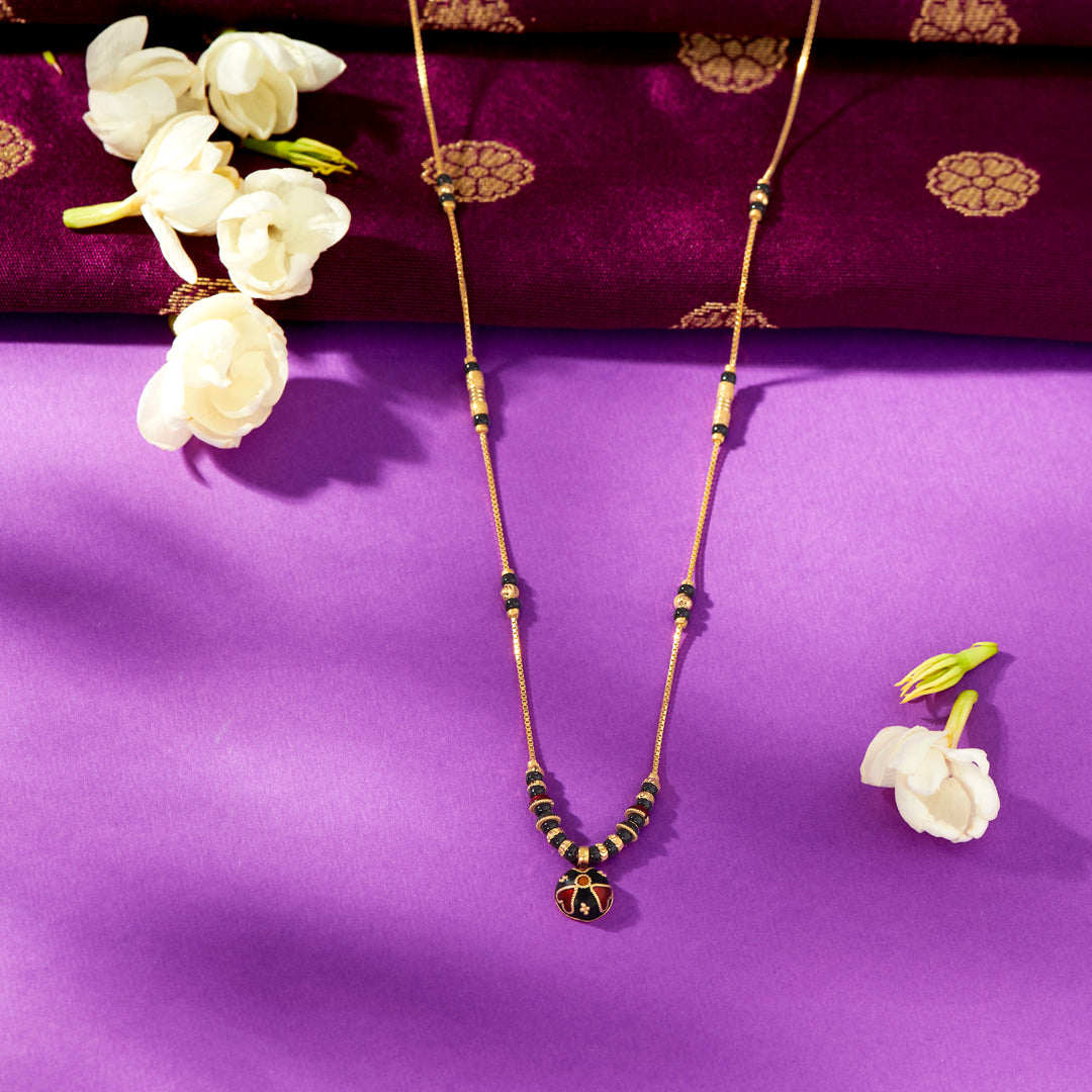 Ancestral Elegance Yellow Gold Wati Mani Mangalsutra For Women