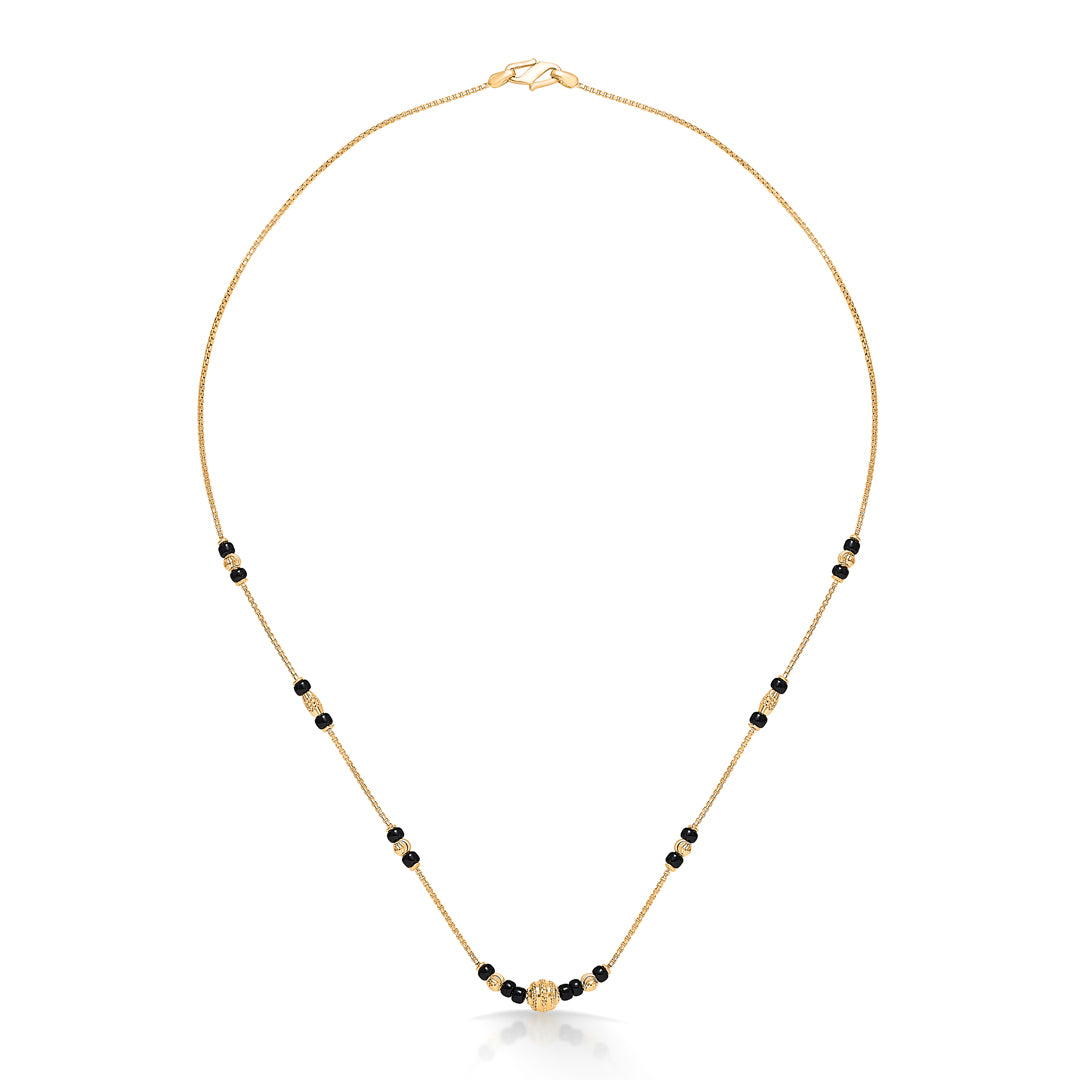 Classic Maniratna Yellow Gold Modern Mangalsutra For Women