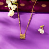 Rectangular Romance Yellow Gold Modern Mangalsutra For Woman