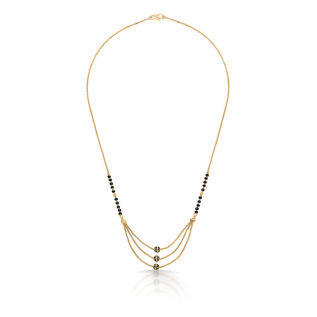 Urban Trilokya Yellow Gold Modern Mangalsutra For Women