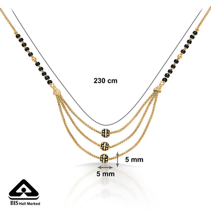 Urban Trilokya Yellow Gold Modern Mangalsutra For Women