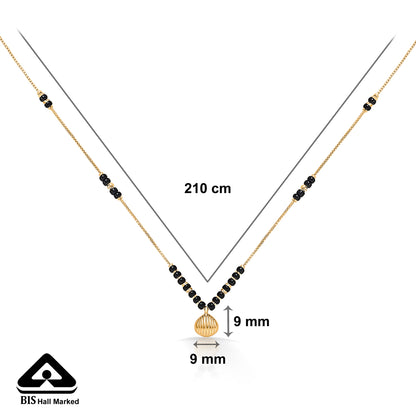 Wati Wonder Yellow Gold Wati Mani Mangalsutra For Women