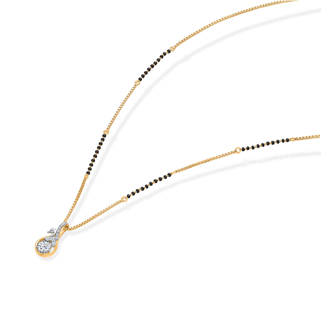 vedhika spark gold modern mangalsutra