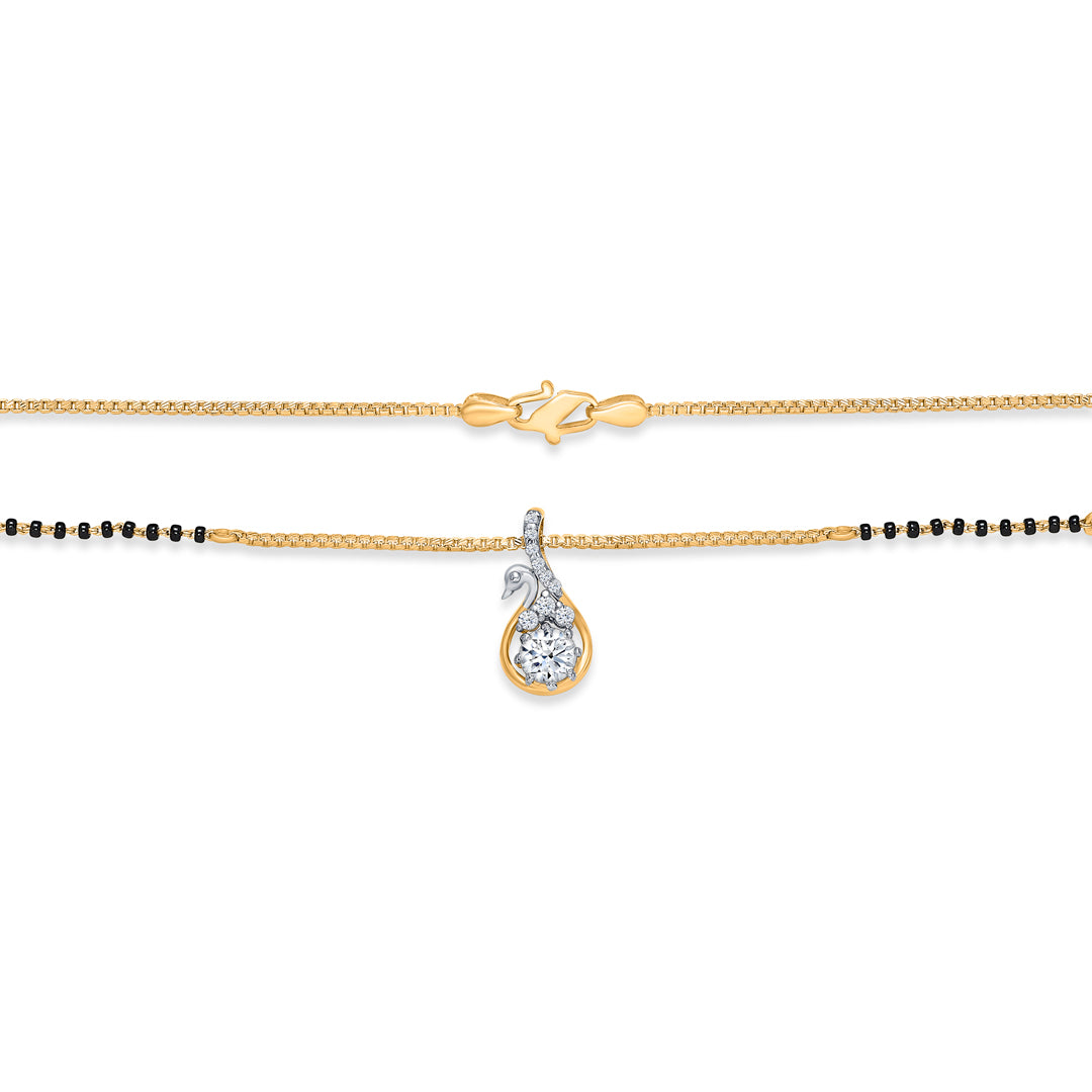 vedhika spark gold modern mangalsutra