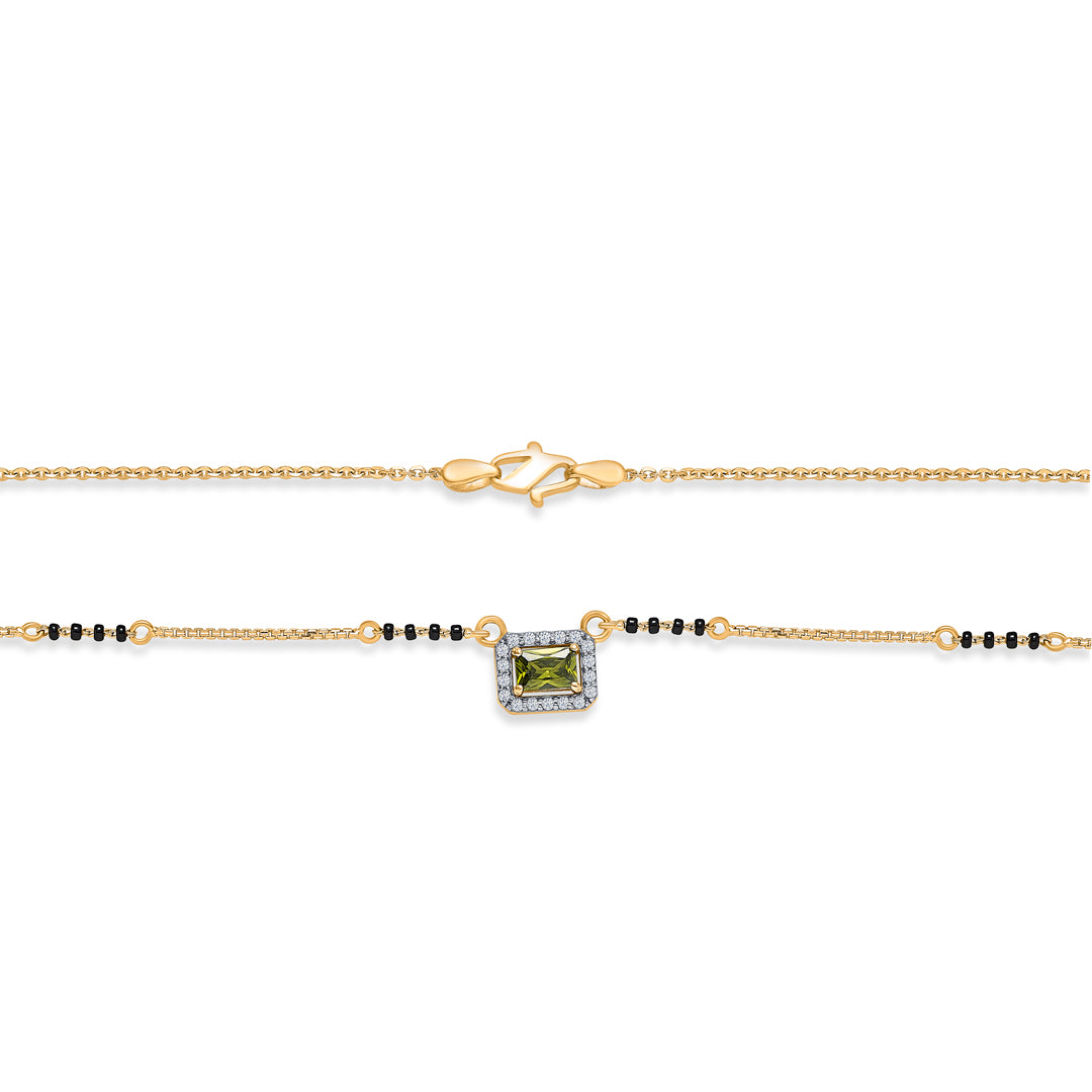 emerald promise gold modern mangalsutra