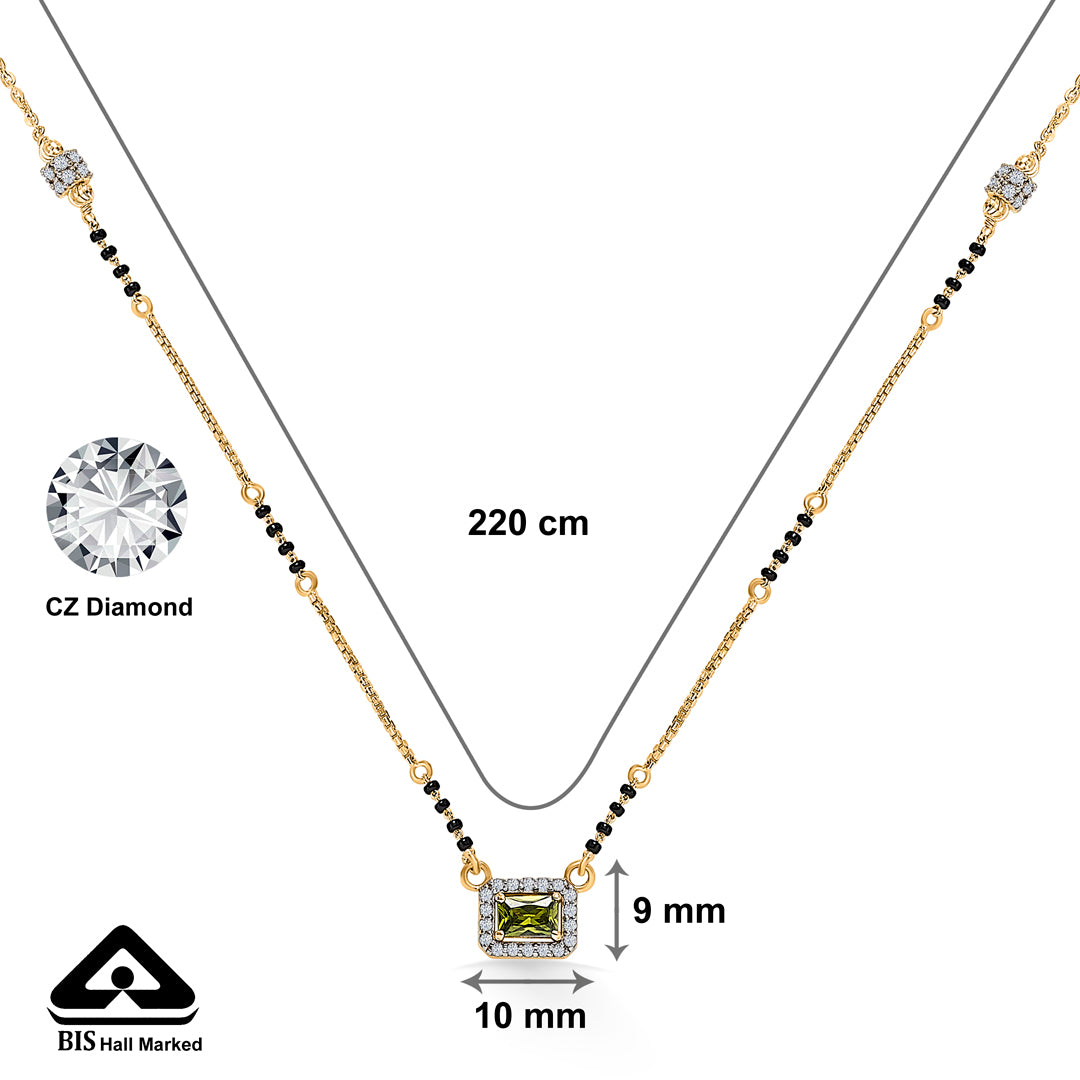 emerald promise gold modern mangalsutra