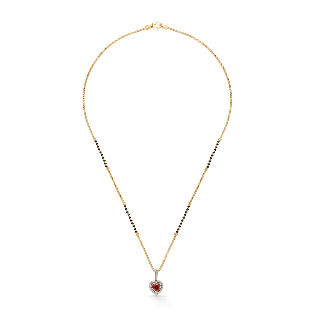 Sindoori Glow Yellow Gold Modern Mangalsutra For Women