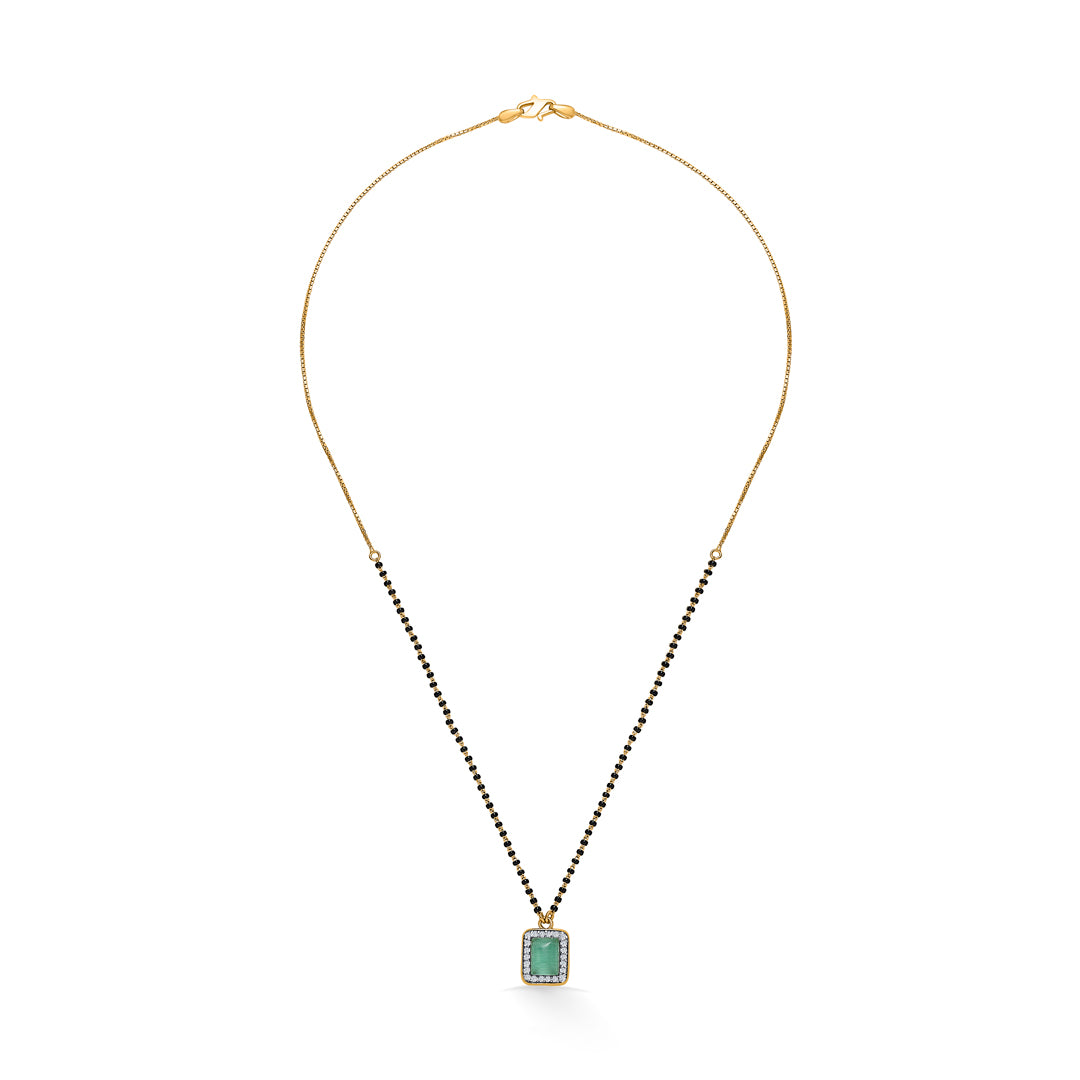 Skylight Block Yellow Gold Modern Mangalsutra For Women