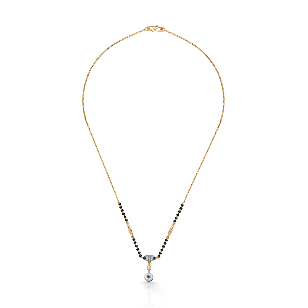 Fortune Gaze Yellow Gold Modern Mangalsutra For Women