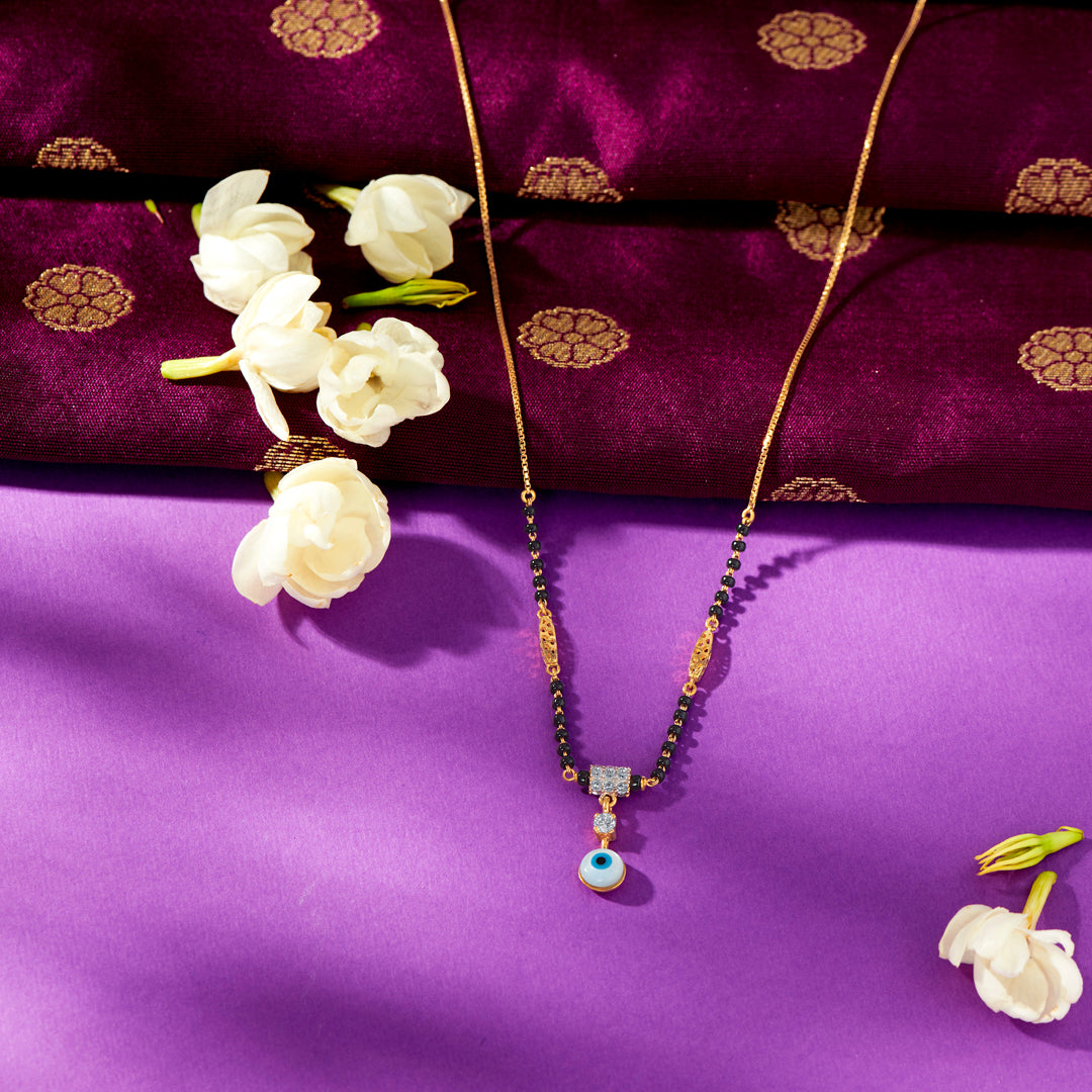 Fortune Gaze Yellow Gold Modern Mangalsutra For Women