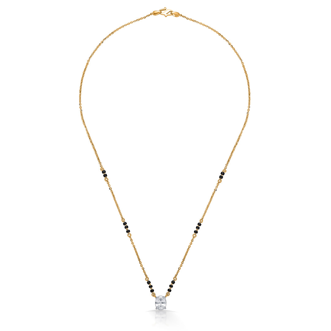 Ecliptica Charm Yellow Gold Modern Mangalsutra For Women