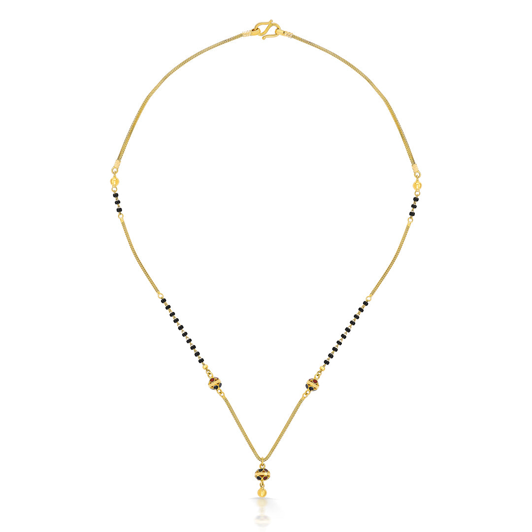 midnight beads gold modern mangalsutra