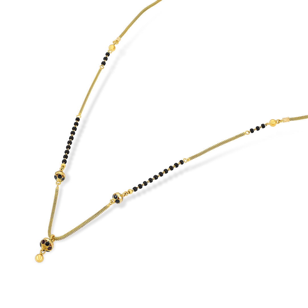midnight beads gold modern mangalsutra