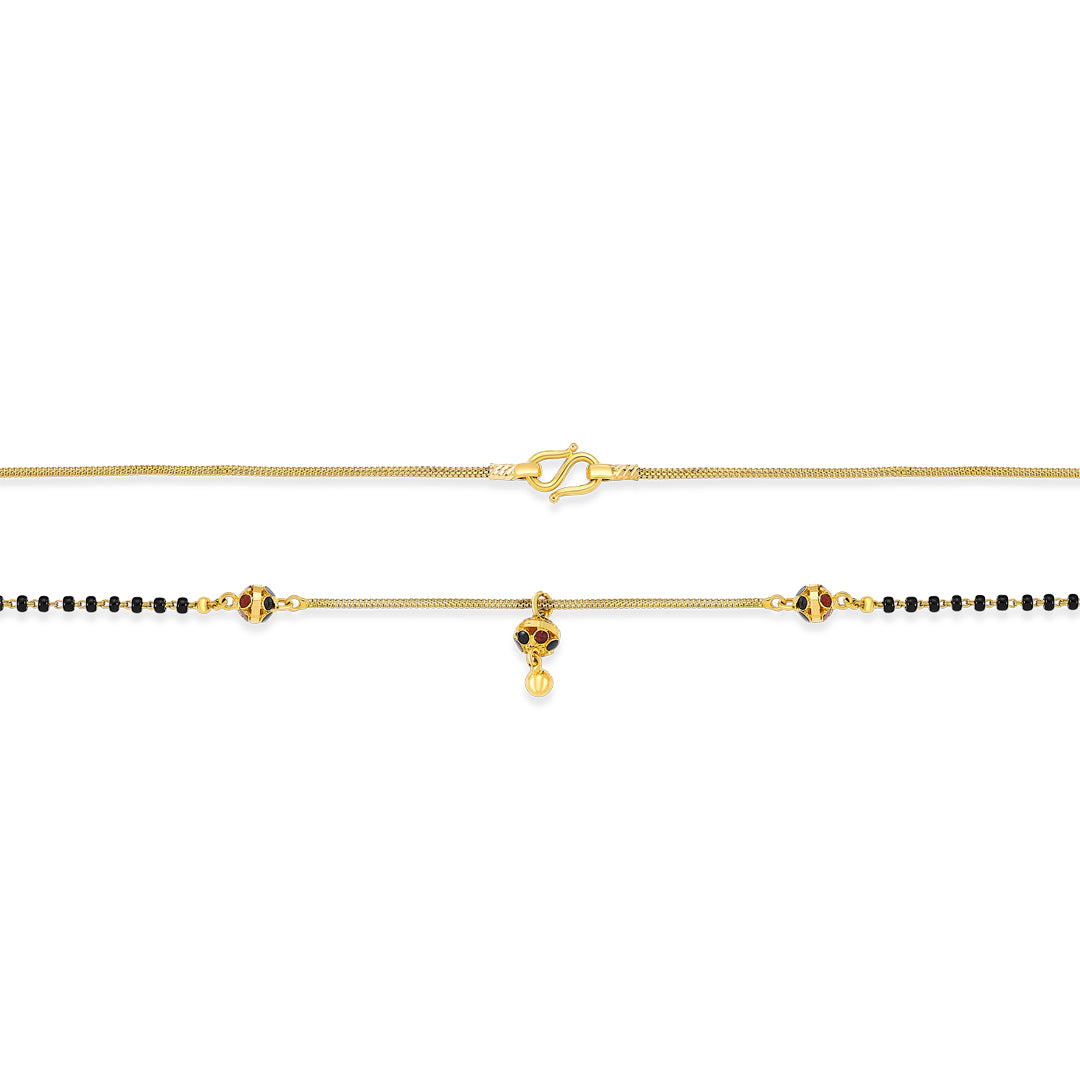 midnight beads gold modern mangalsutra