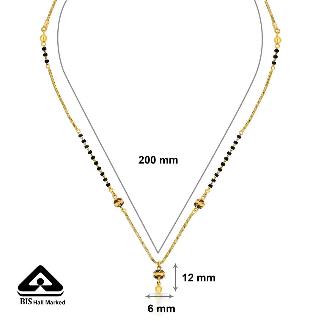 midnight beads gold modern mangalsutra