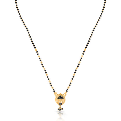 Whispering Love Yellow Gold Modern Mangalsutra For Women