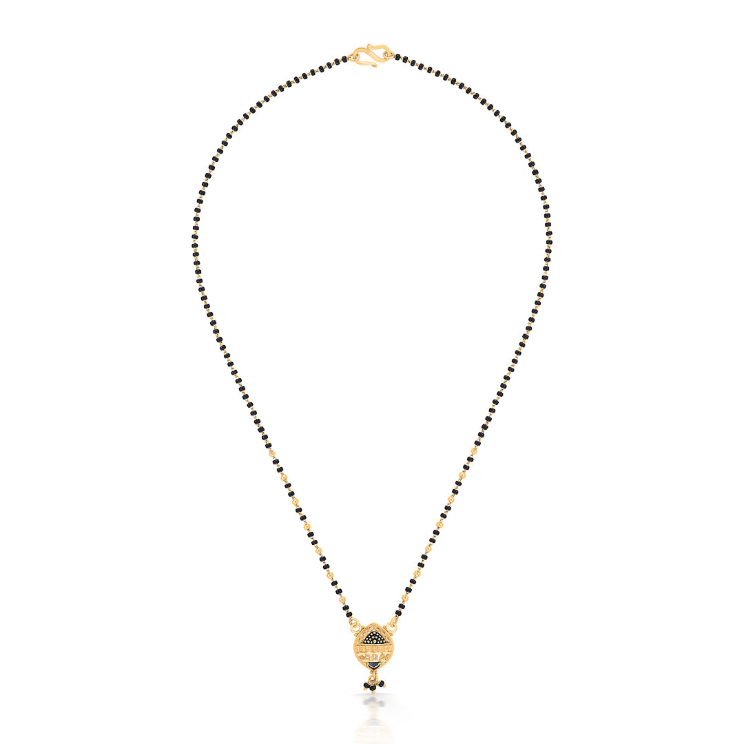 Whispering Love Yellow Gold Modern Mangalsutra For Women
