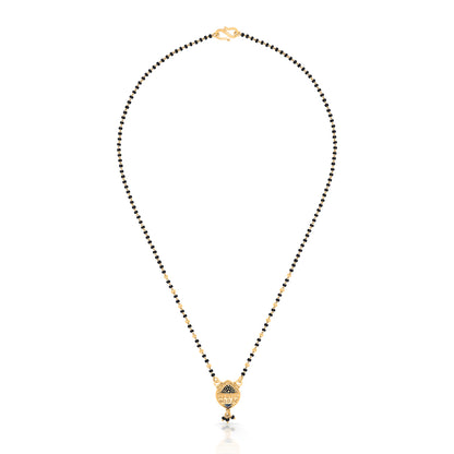 Whispering Love Yellow Gold Modern Mangalsutra For Women