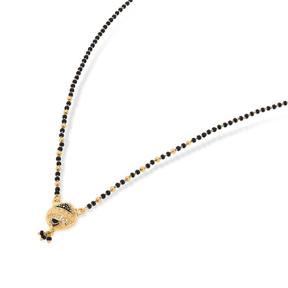 Whispering Love Yellow Gold Modern Mangalsutra For Women