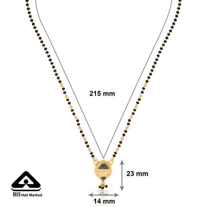 Whispering Love Yellow Gold Modern Mangalsutra For Women