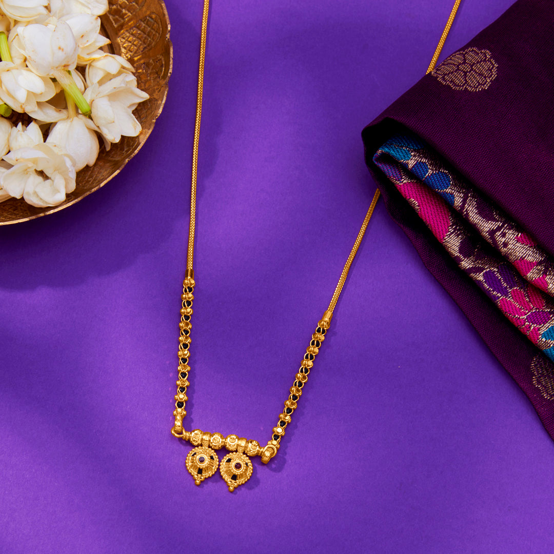 Nirvana Wati Mani Yellow Gold Wati Mani Mangalsutra For Women