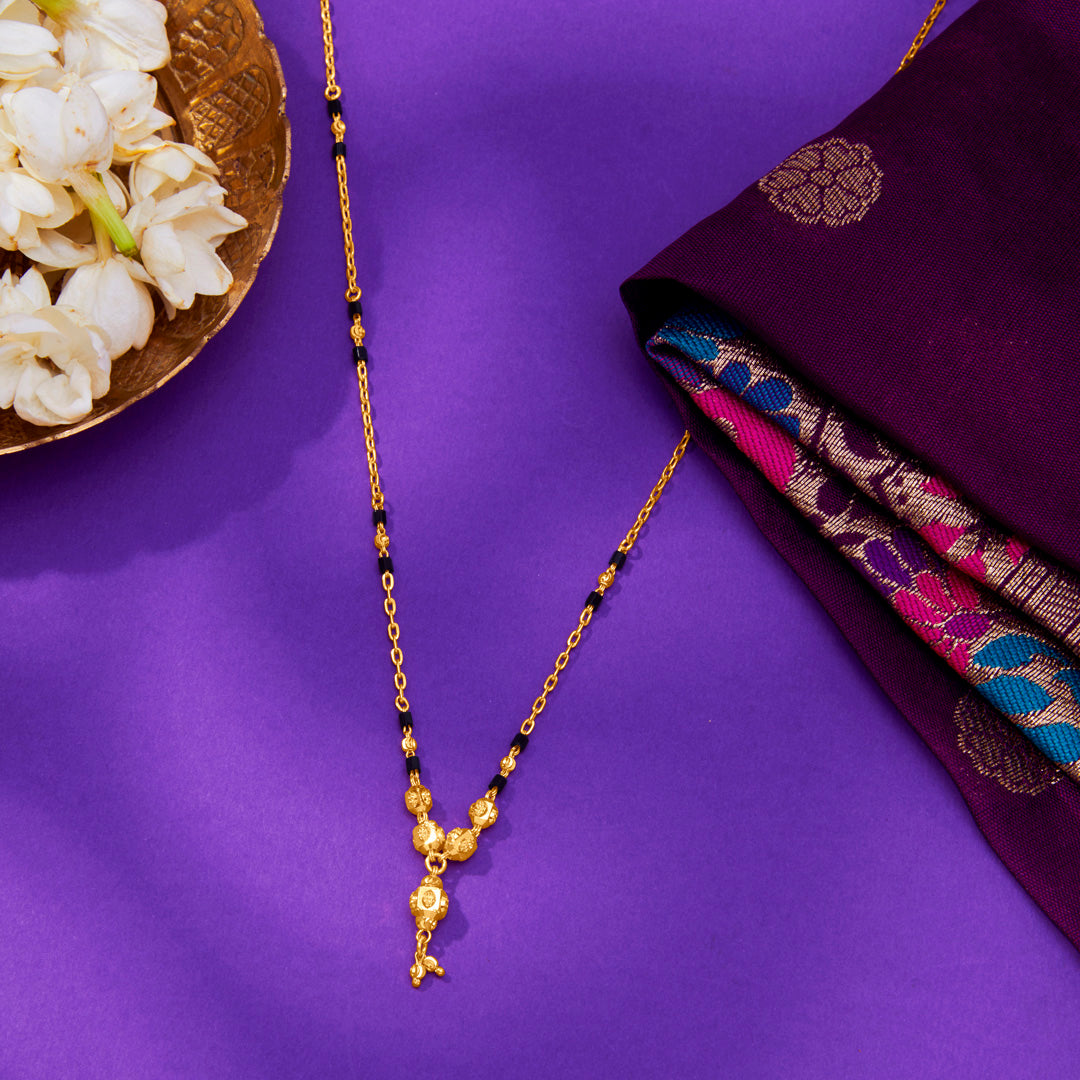 Fresh Union Yellow Gold Modern Mangalsutra For Women