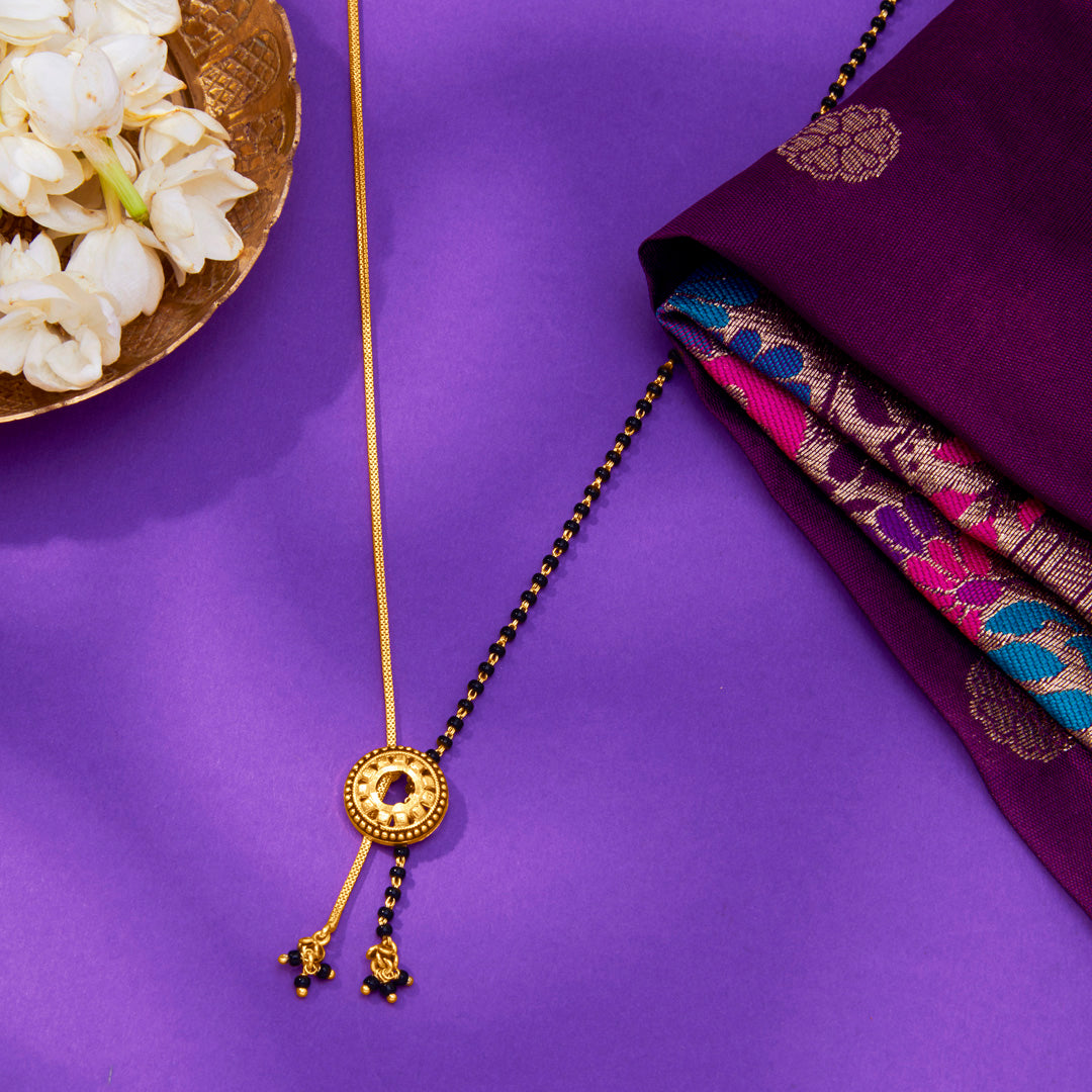 Stylish Embrace Yellow Gold Modern Mangalsutra For Women