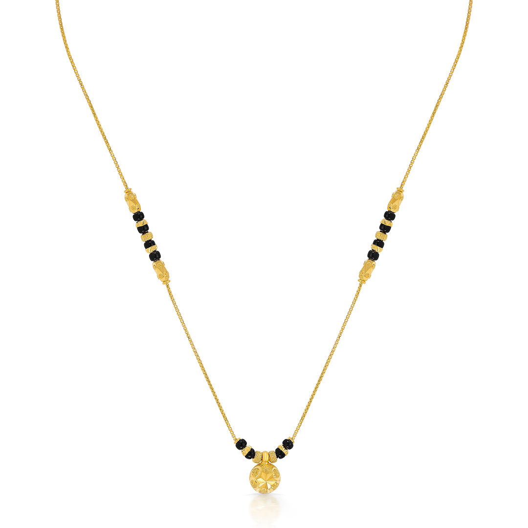 wati serenity yellow gold wati mani mangalsutra for women