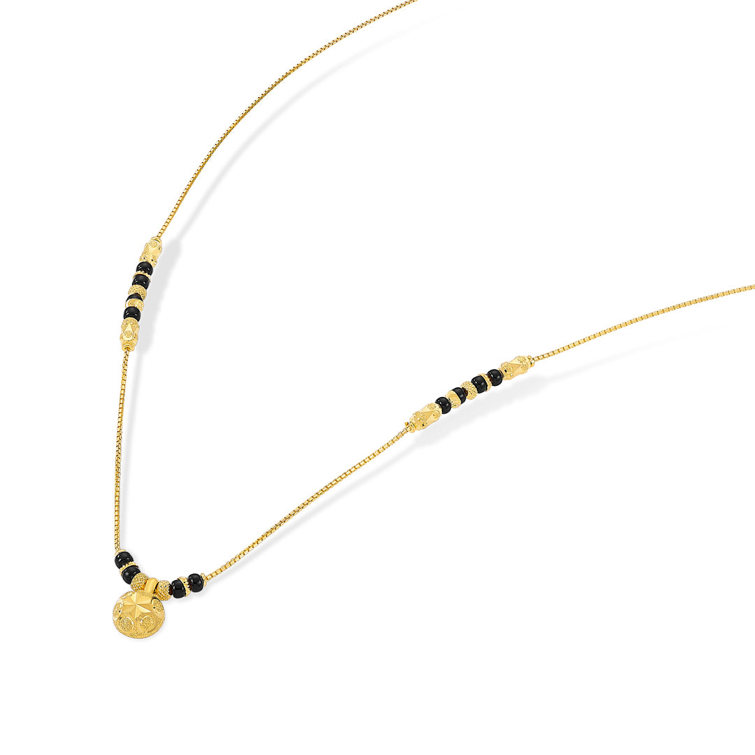 wati serenity yellow gold wati mani mangalsutra for women