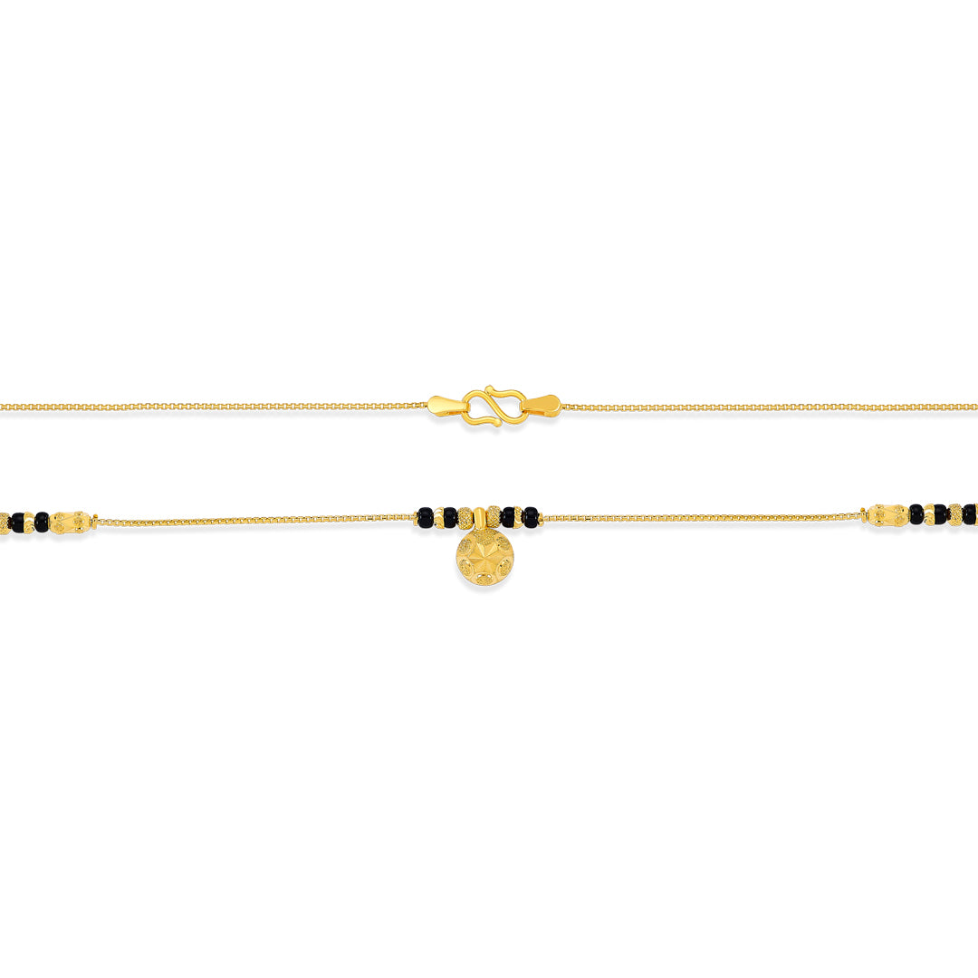 wati serenity yellow gold wati mani mangalsutra for women