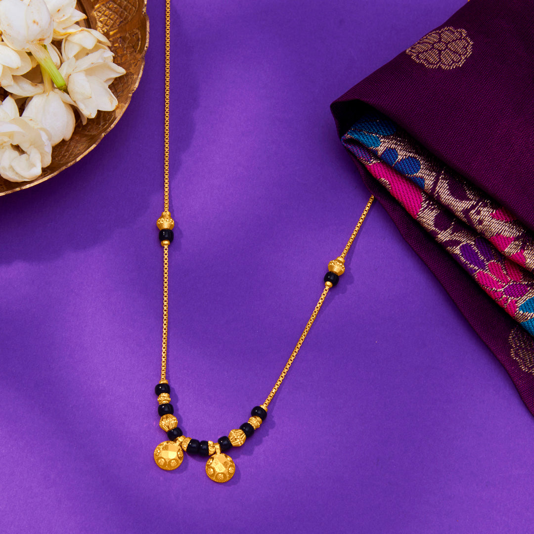 Mithila Wati Mani Yellow Gold Wati Mani Mangalsutra For Women