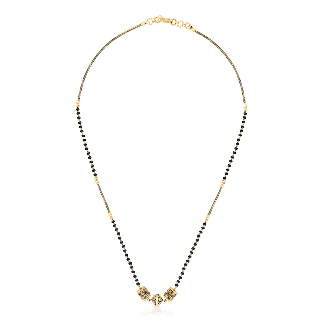 Serene Charm Yellow Gold Modern Mangalsutra For Women