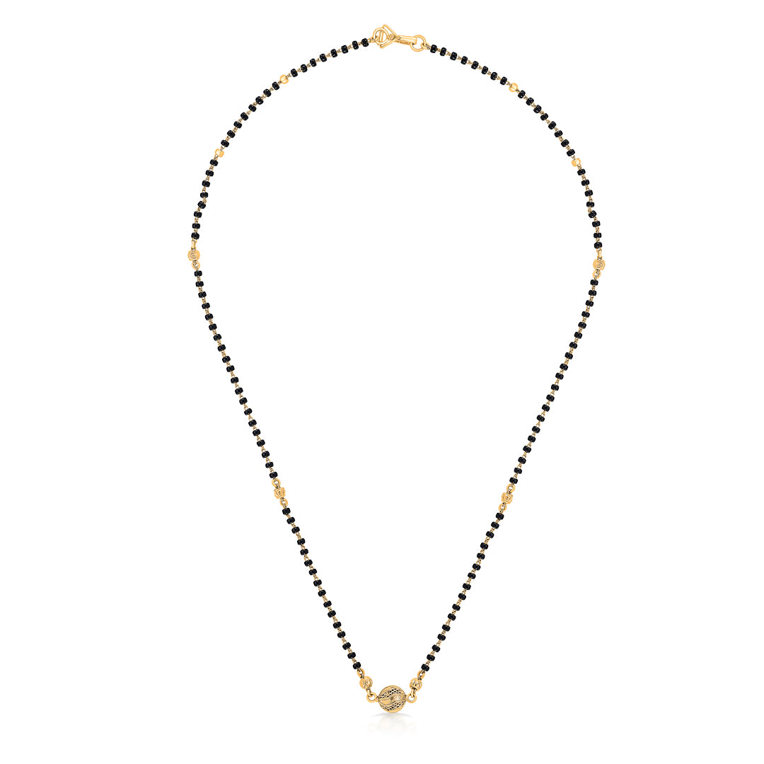 Classic Beadline Yellow Gold Modern Mangalsutra For Women