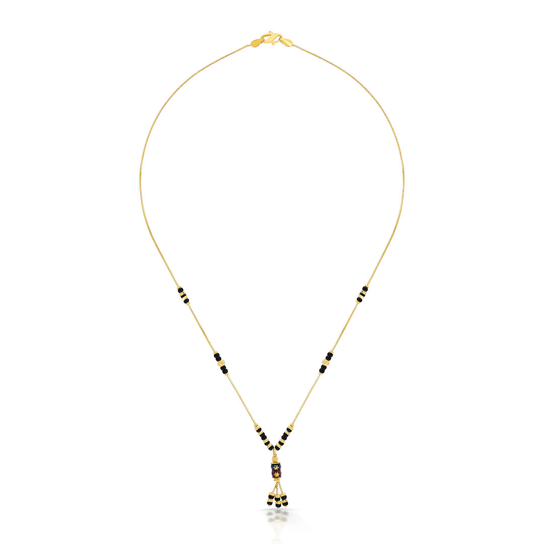 Blissful Beads Yellow Gold Modern Mangalsutra For Women
