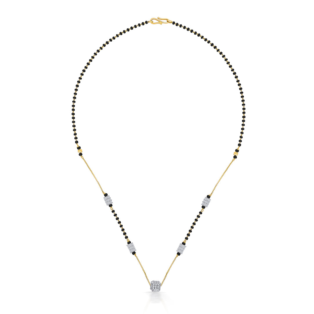 Beads of Eternity Yellow Gold Modern Mangalsutra For Women