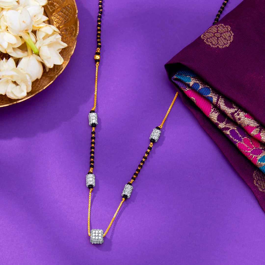 Beads of Eternity Yellow Gold Modern Mangalsutra For Women