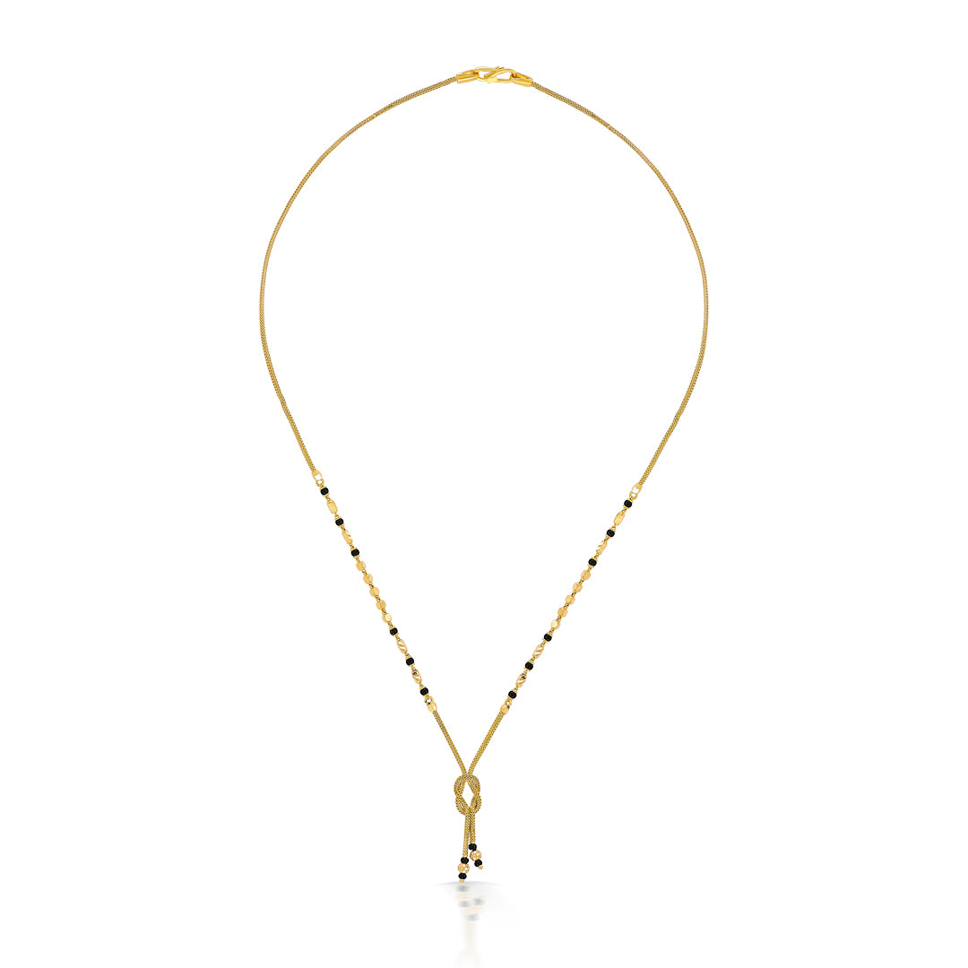 Divine Ties Yellow Gold Modern Mangalsutra For Women