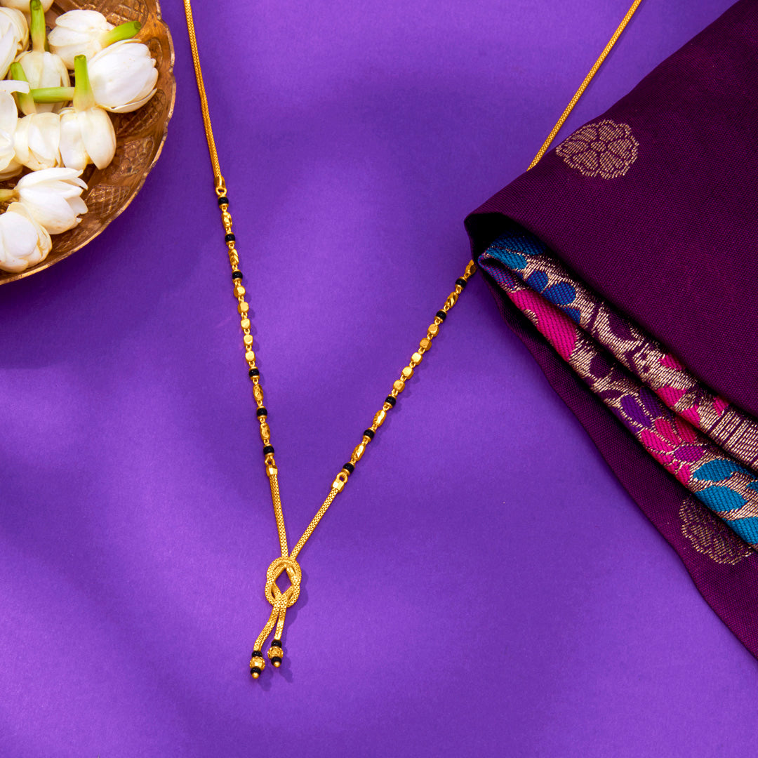 Divine Ties Yellow Gold Modern Mangalsutra For Women