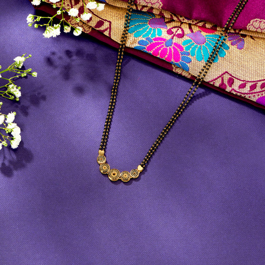 Spheres Gold Modern Mangalsutra For Women