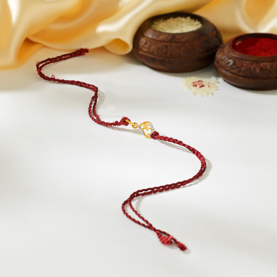 Mangal Om Gold Rakhi